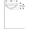 Раковина встраиваемая GEBERIT VARIFORM 40x60 см 500.729.01.2 с отверстием перелива