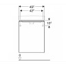Тумба для комплекта GEBERIT SMYLE SQUARE 500,363.JL.1 49 см песчаный
