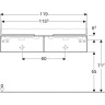 Тумба под двойную раковину GEBERIT ICON 841222000 120 см