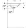 Тумба с раковиной GEBERIT RENOVA PLAN 869580000-122280000 80 см белый 122280000+869580000